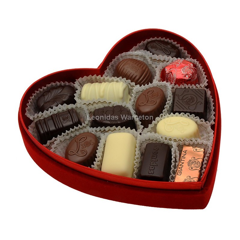 Coffret de chocolats cœur de velours Saint-Valentin