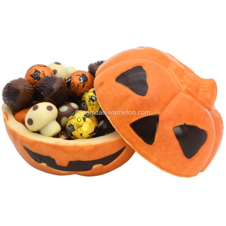 Leonidas Warneton (B) - Citrouille orange Halloween garnie de chocolats assortis (660gr)